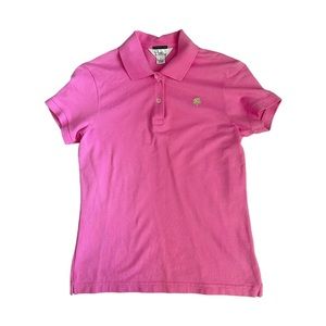 Lilly Pulitzer White Tag Pink “Shrunken” Polo Shirt